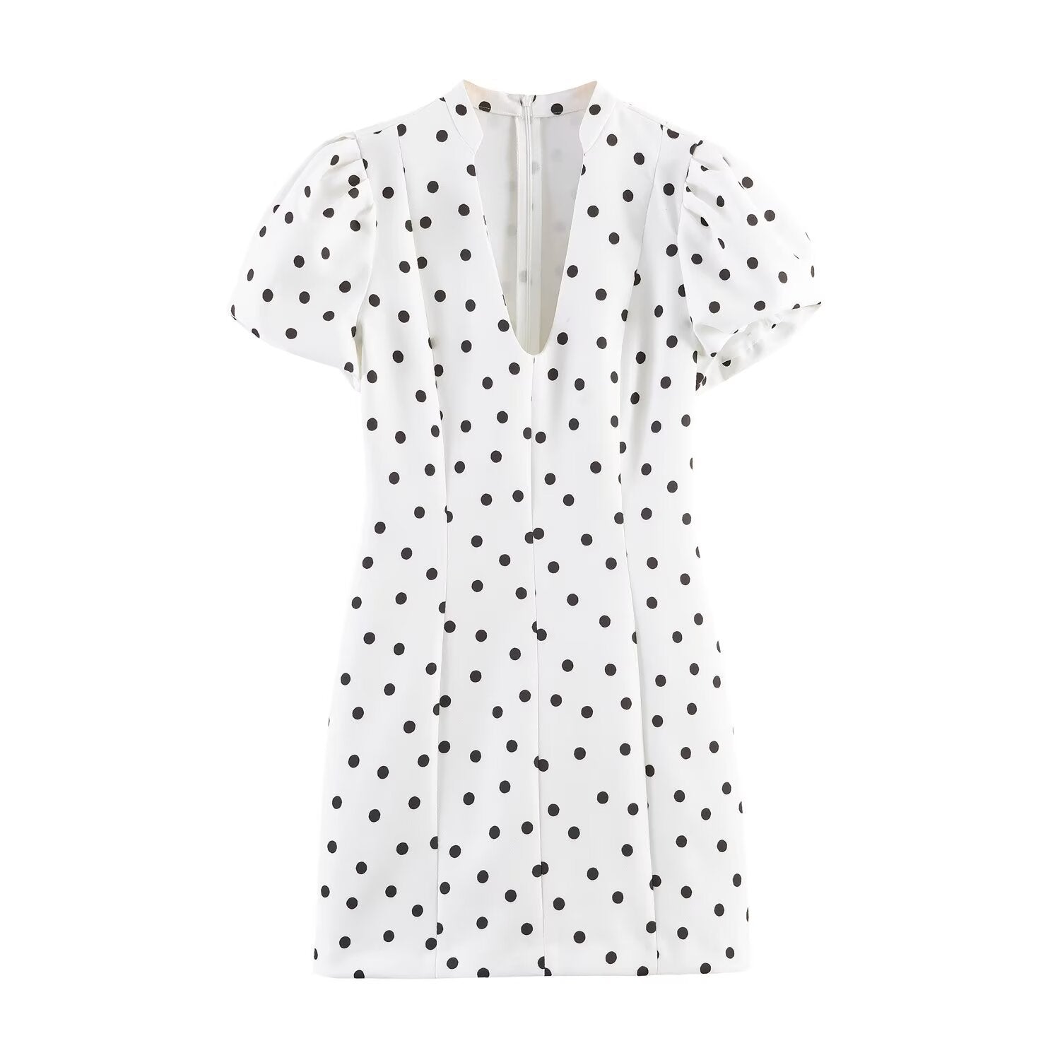 Zena slim fit polka dot short dress
