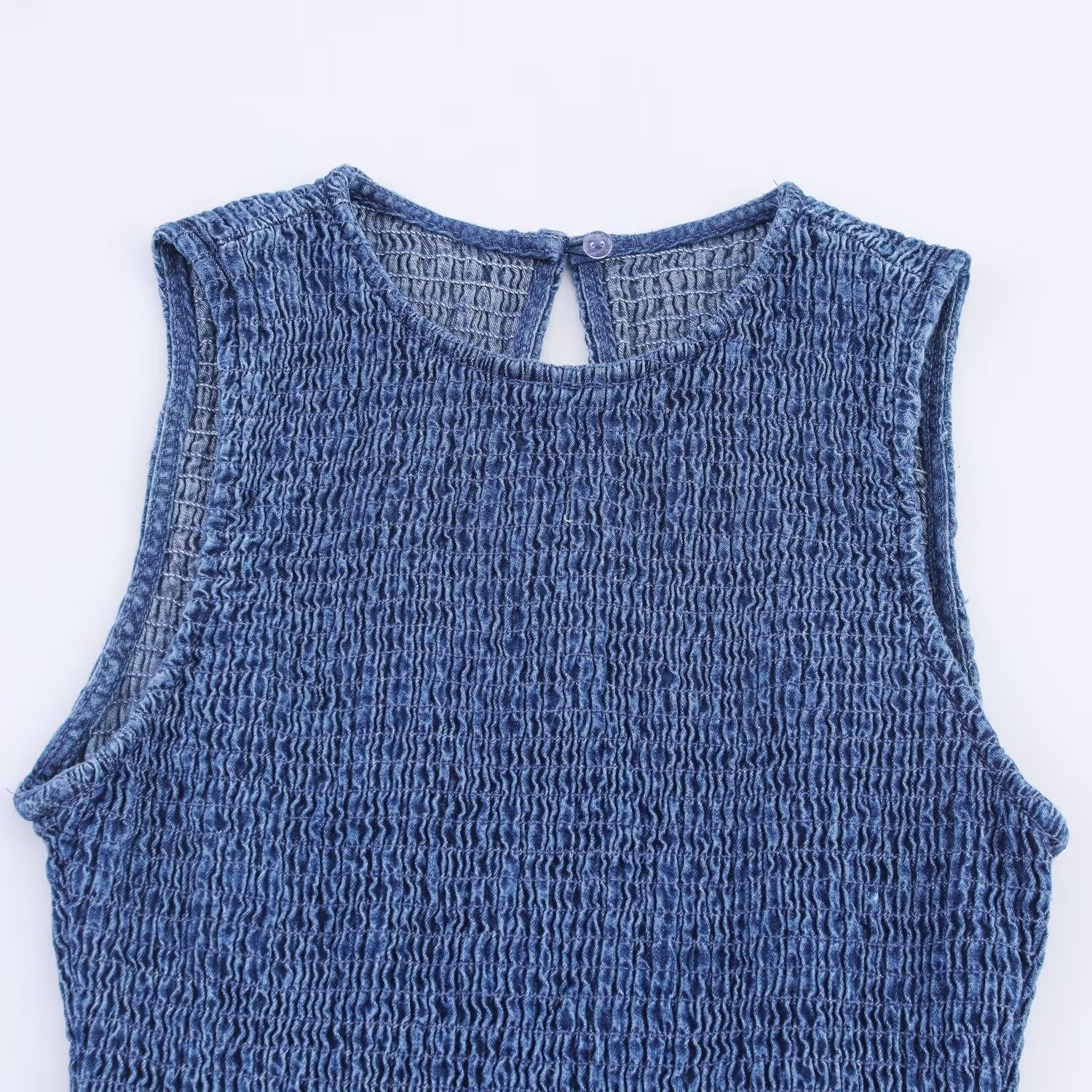 Lisa Summer Blues Drop-Waist Mini