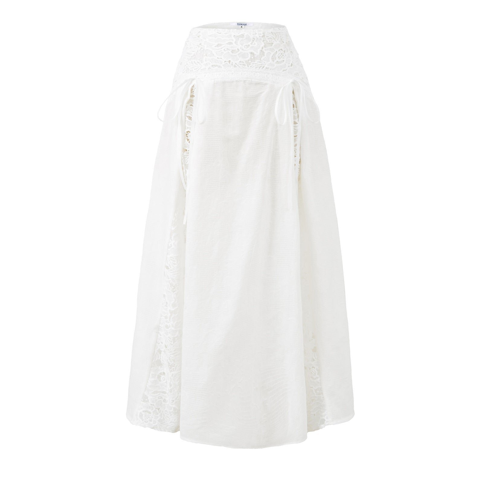 Style New Women's Fashion Lace Spliced Top and Lace Spliced Skirt