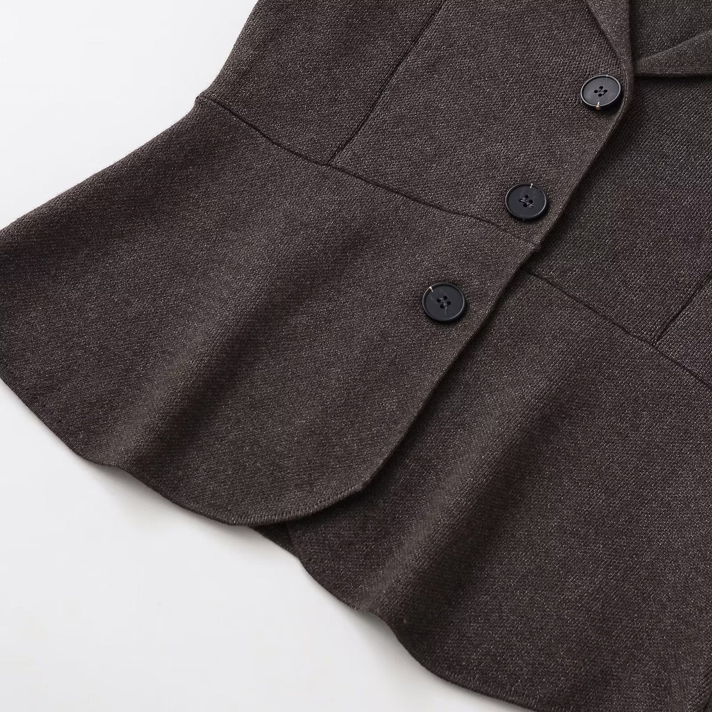 Style Solid Color Sleeveless Turn-down Collar Knit Vest