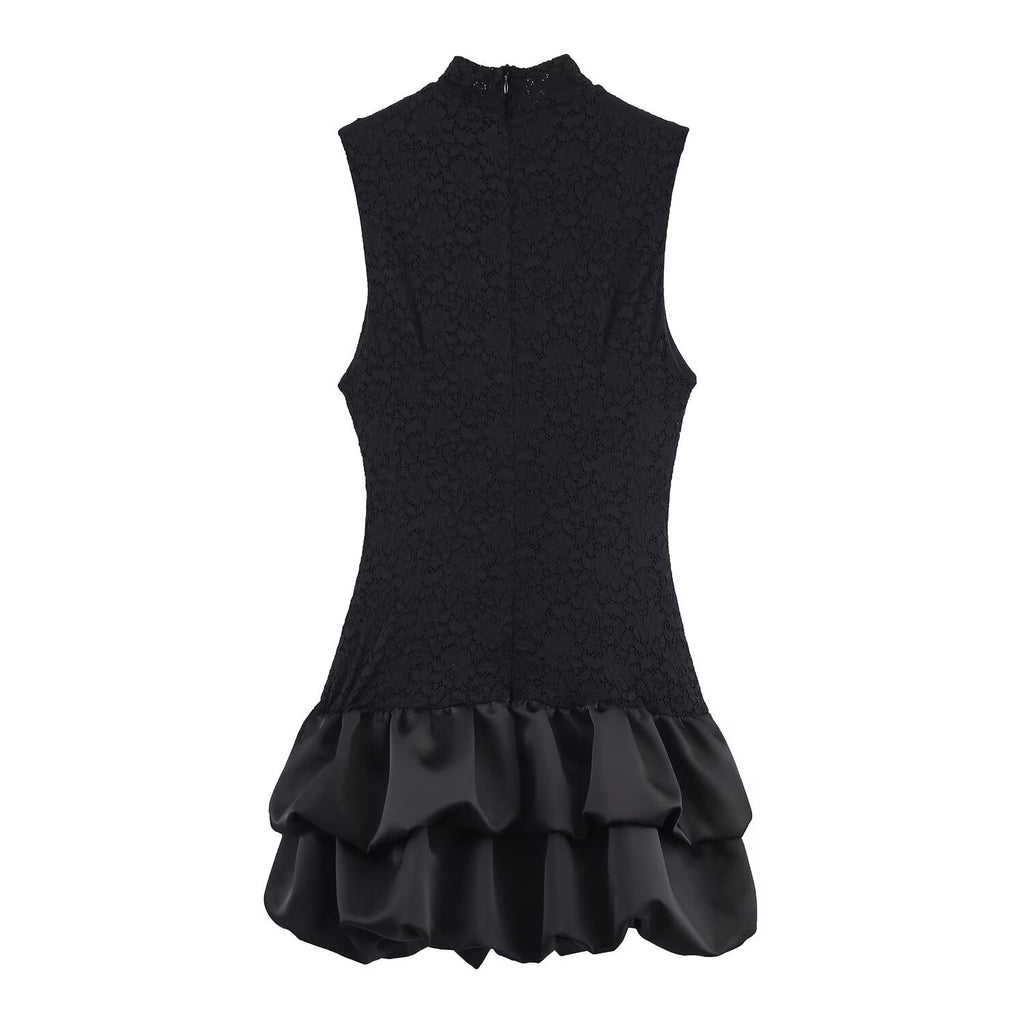 Janet Splicing lace short dress