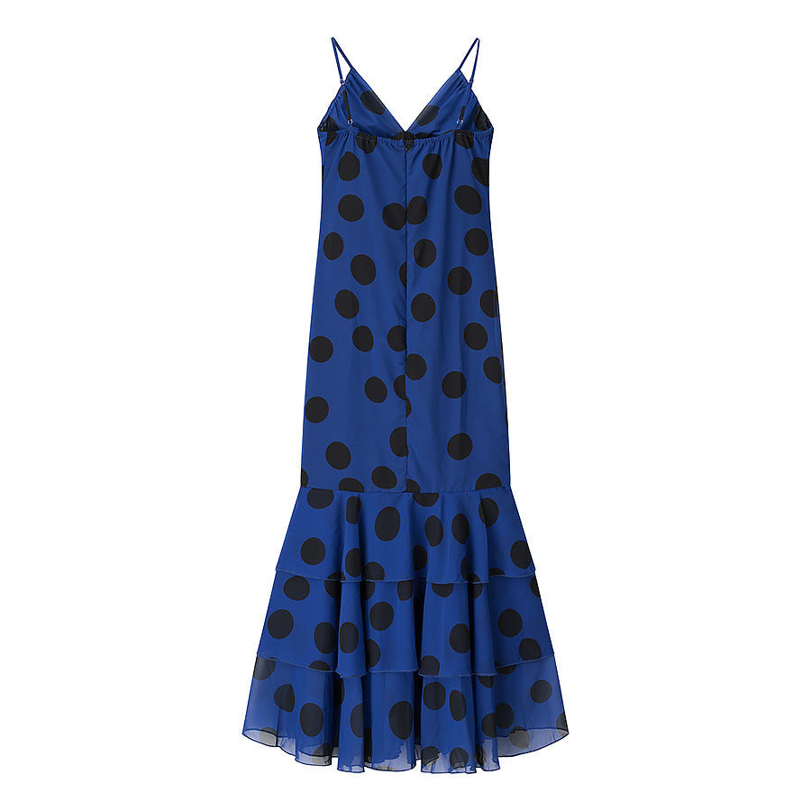 Ellie Chiffon polka dot cake camisole dress