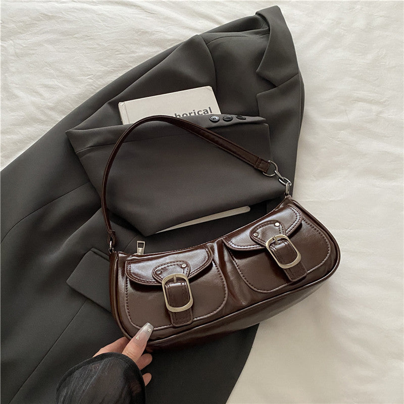 style Commute Mini Bag Simple Casual Shoulder Crossbody Square Bag Small&