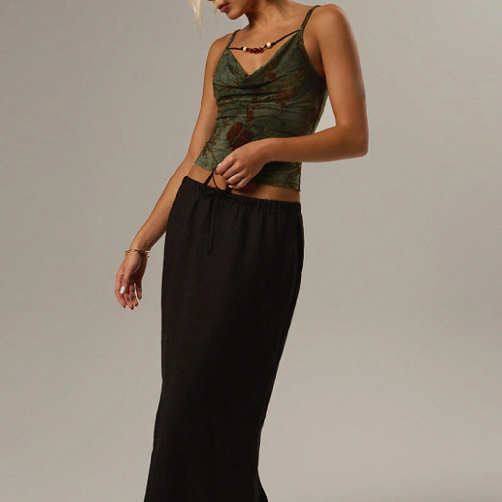 Amara jacquard V-neck camisole top