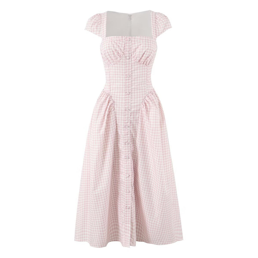 The Charlotte Corset Gingham Dress
