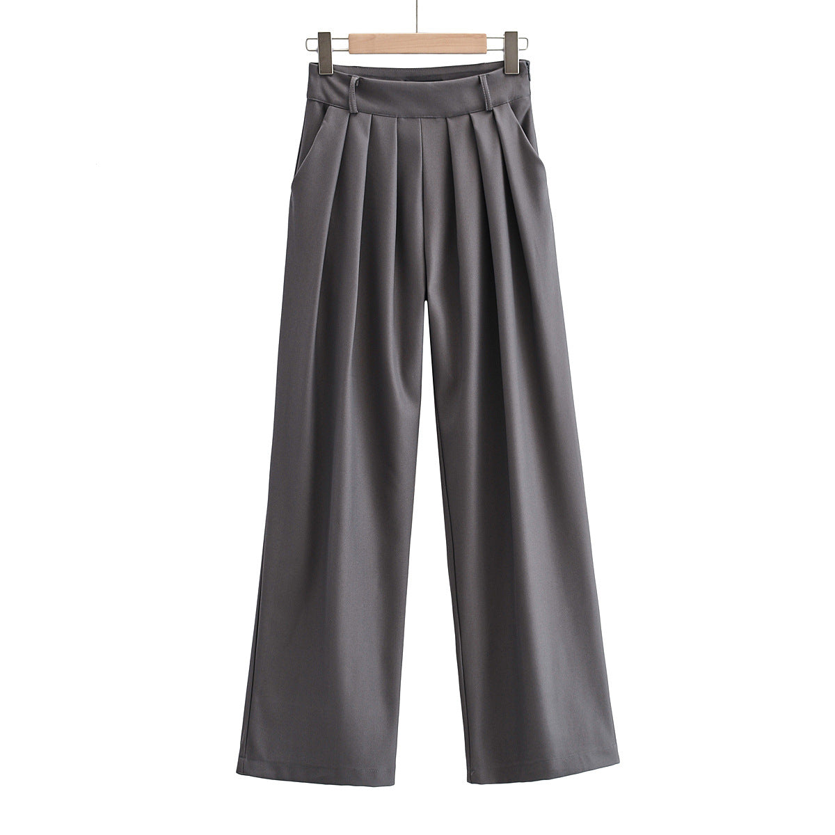 Ariel Loose pleated straight leg hanging wide leg casual pants