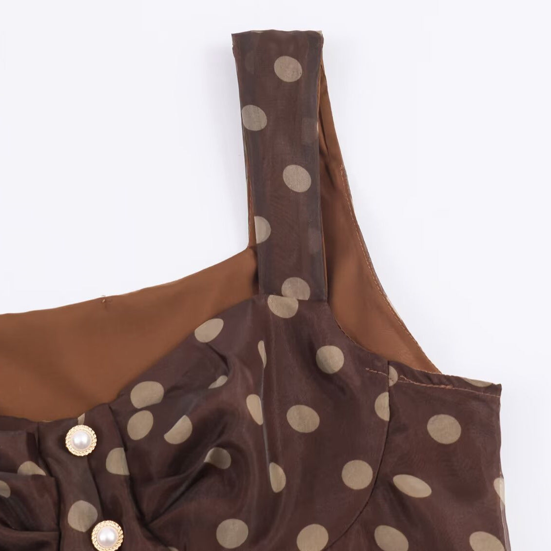 Polka dot camisole dress for women