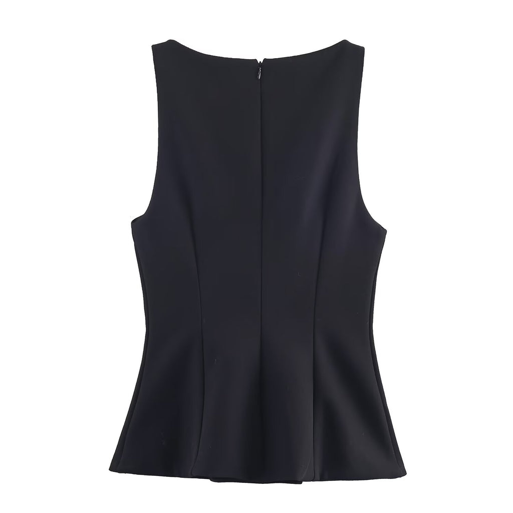 Gabriella Sleek Side-Button Tank