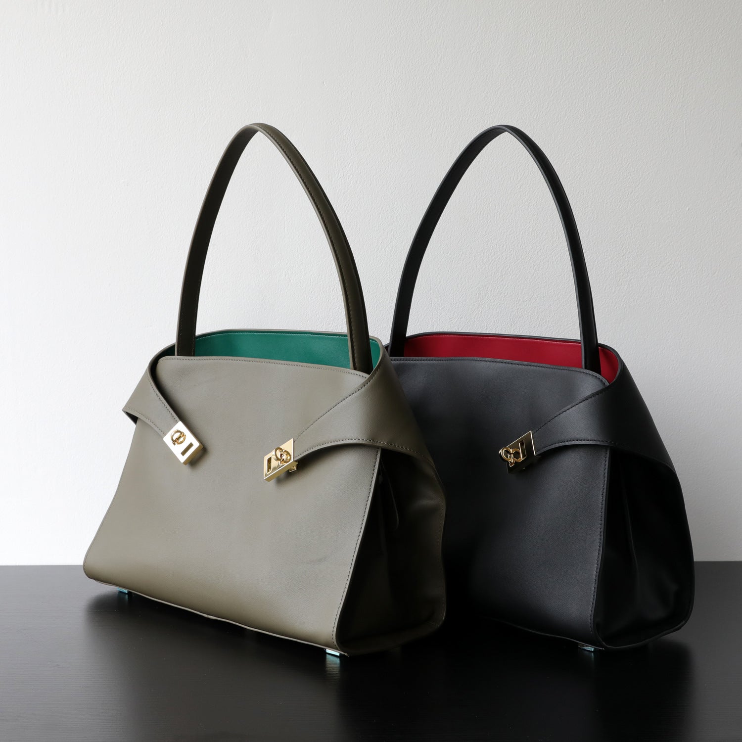 Luxury Genuine Leather Tote Bag for Women, Large Capacity, Top-Grain Cowhide, Handheld Shoulder Bag, HUG Style