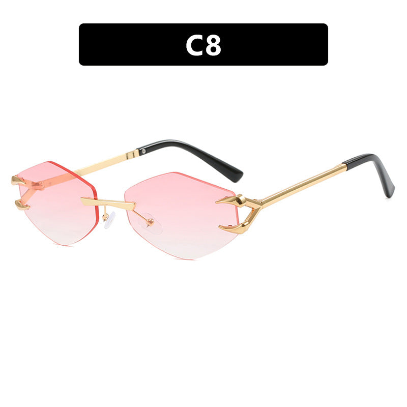 The Riviera Diamond Frameless Hook Sunglasses