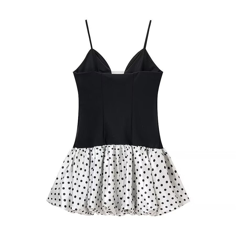Amelia Classic Polka Dot Patchwork Dress