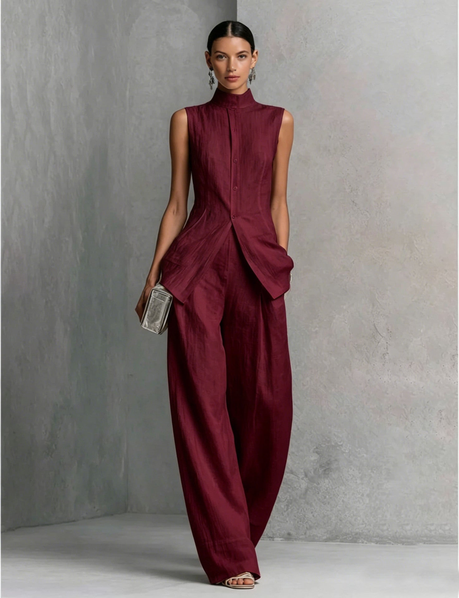 Selena sleeveless pants set