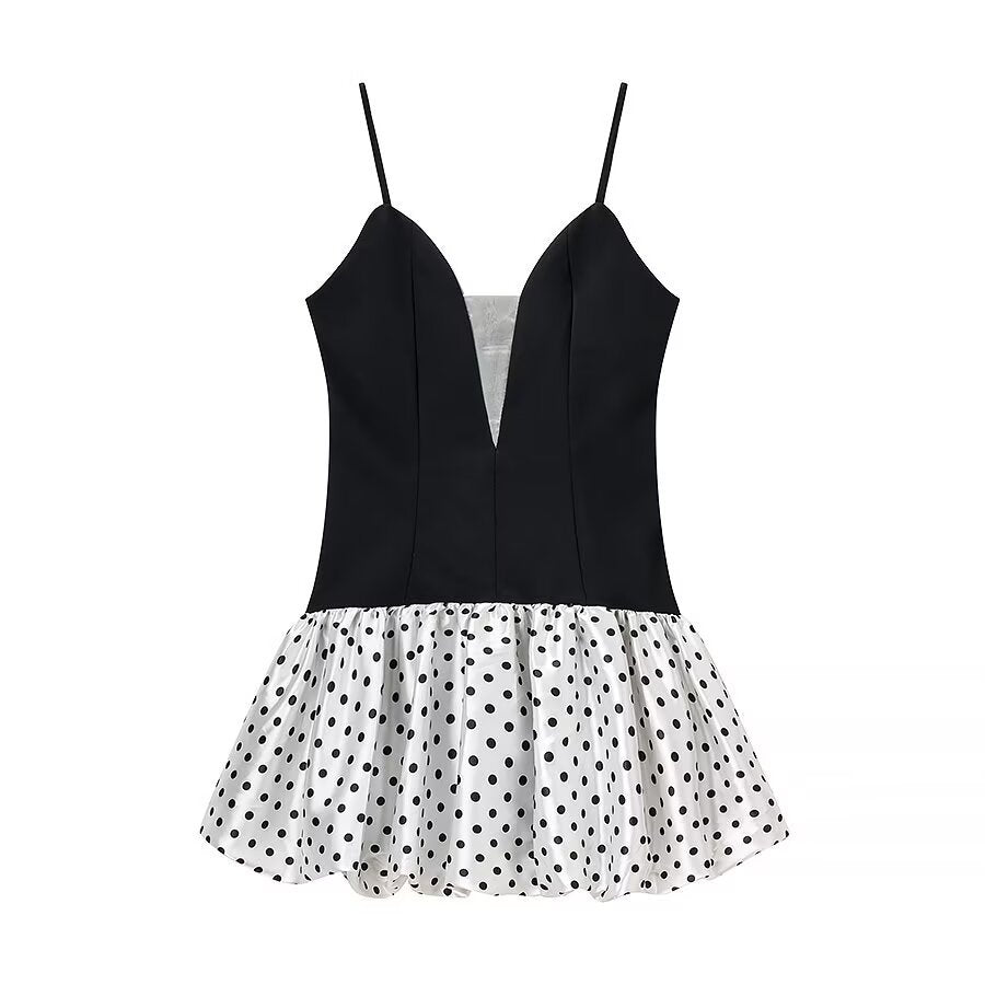Amelia Classic Polka Dot Patchwork Dress