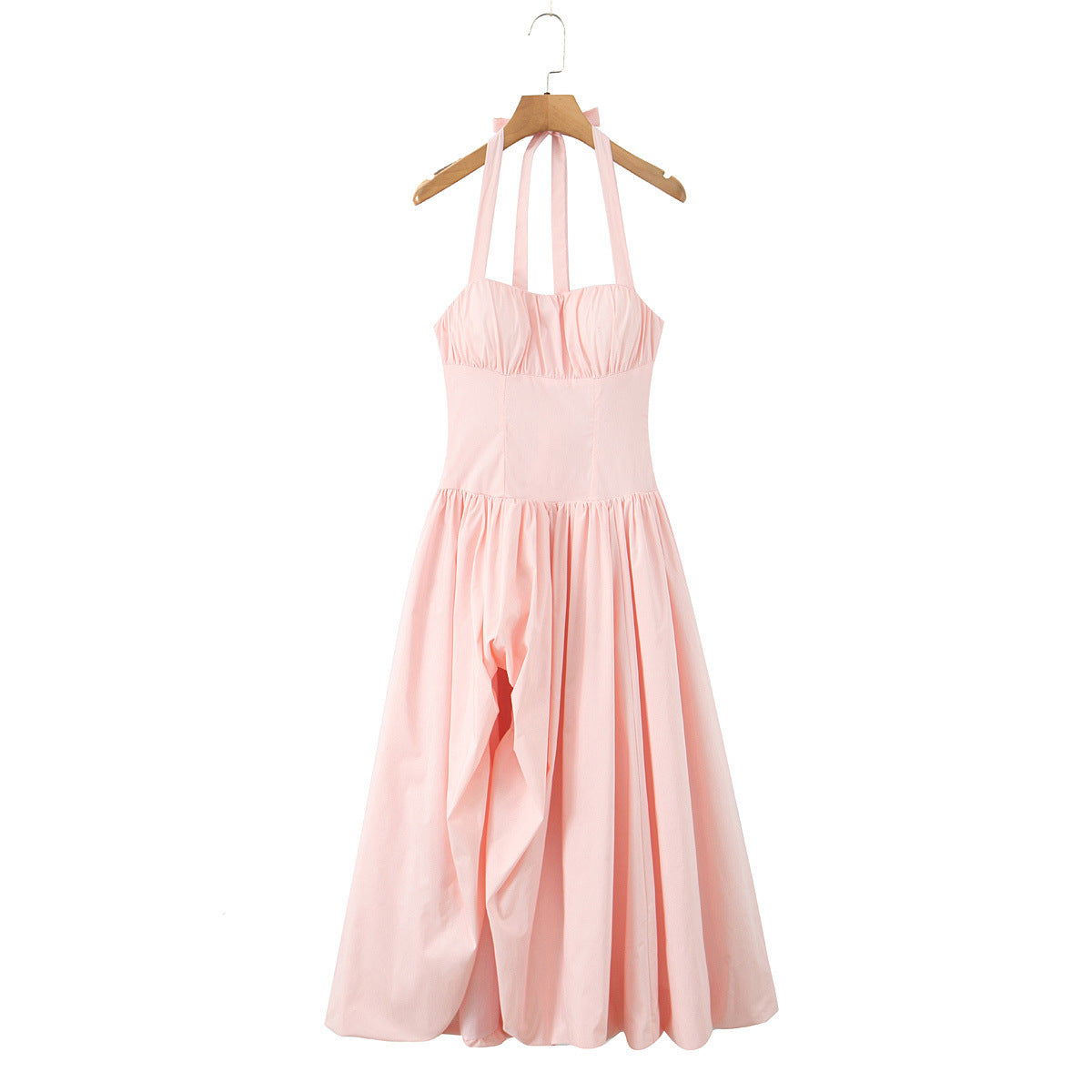 Ariel dress with hanging neck collar
