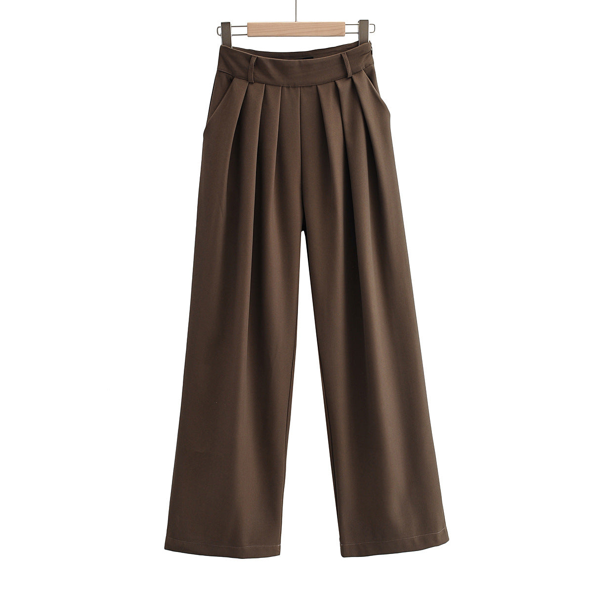 Ariel Loose pleated straight leg hanging wide leg casual pants