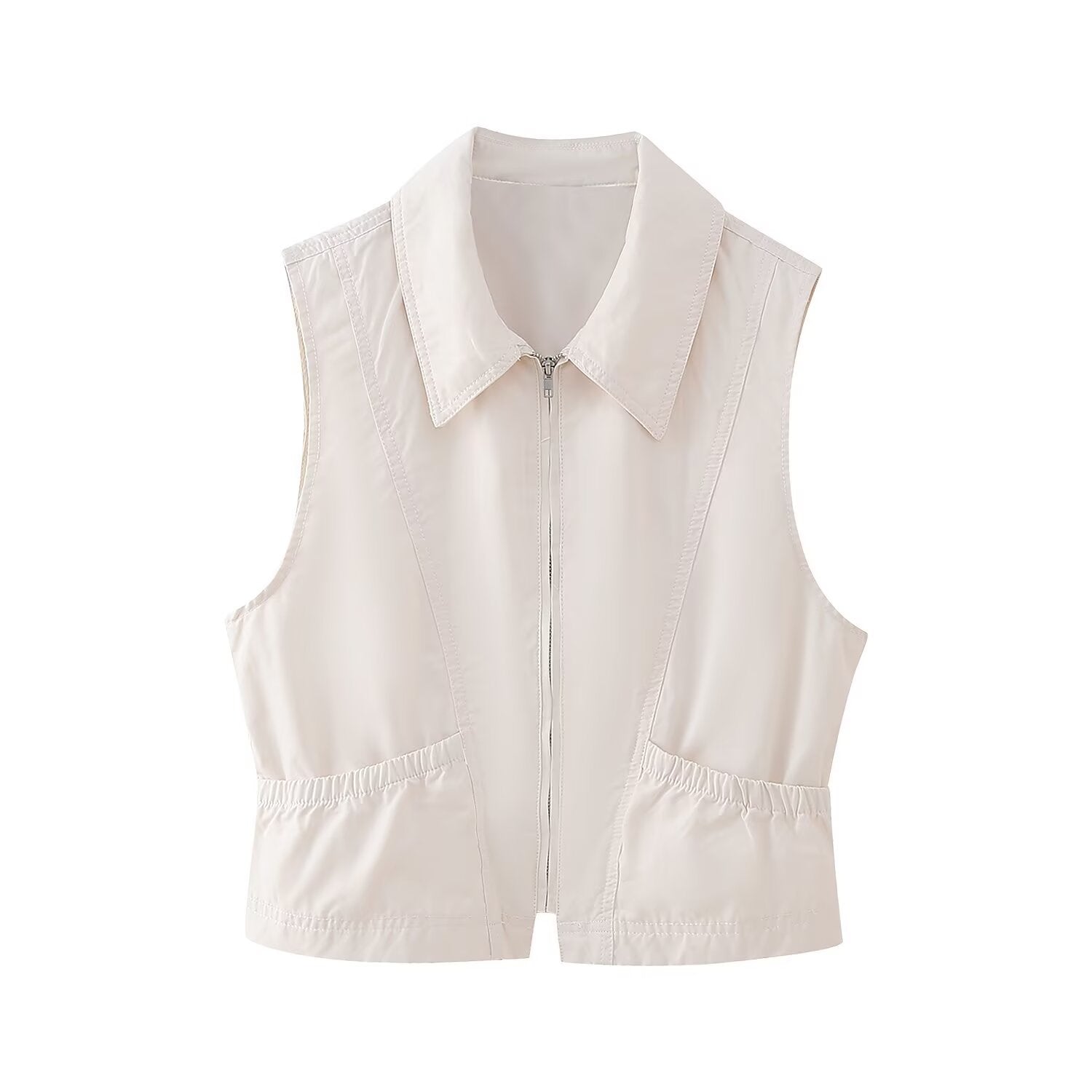 Collar jacket vest+skirt set