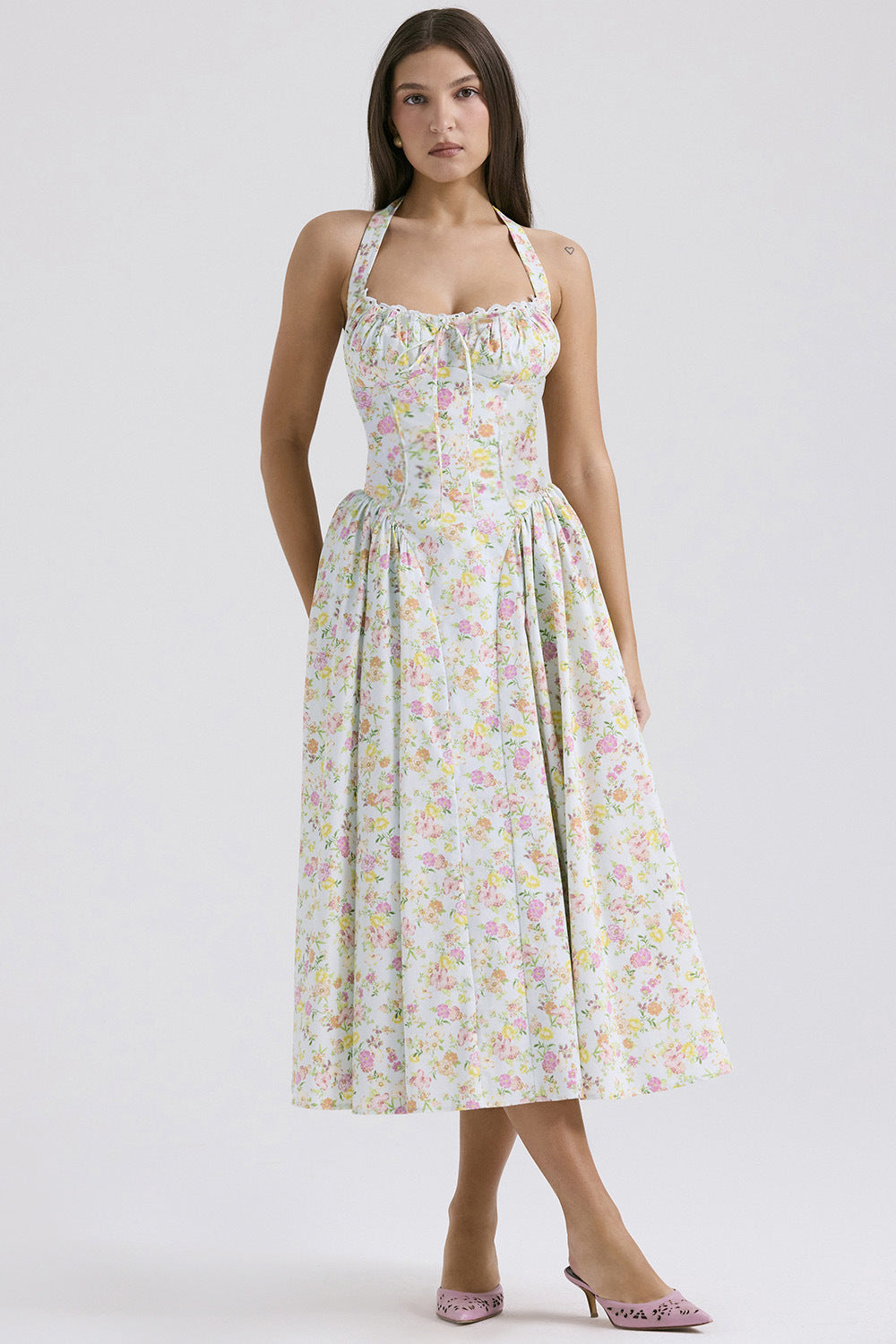 The Fleur-de-Lis  Halter Sundress