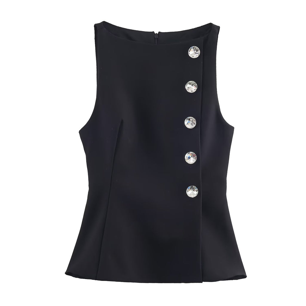 Gabriella Sleek Side-Button Tank