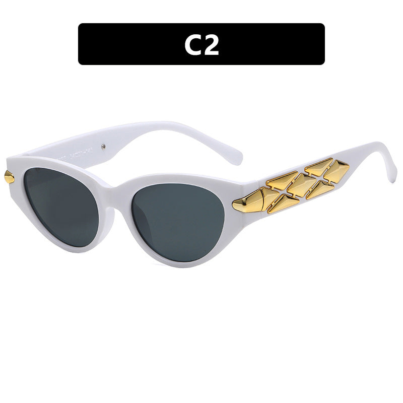 Little Muse" Luxe Winged reto Sunglasses