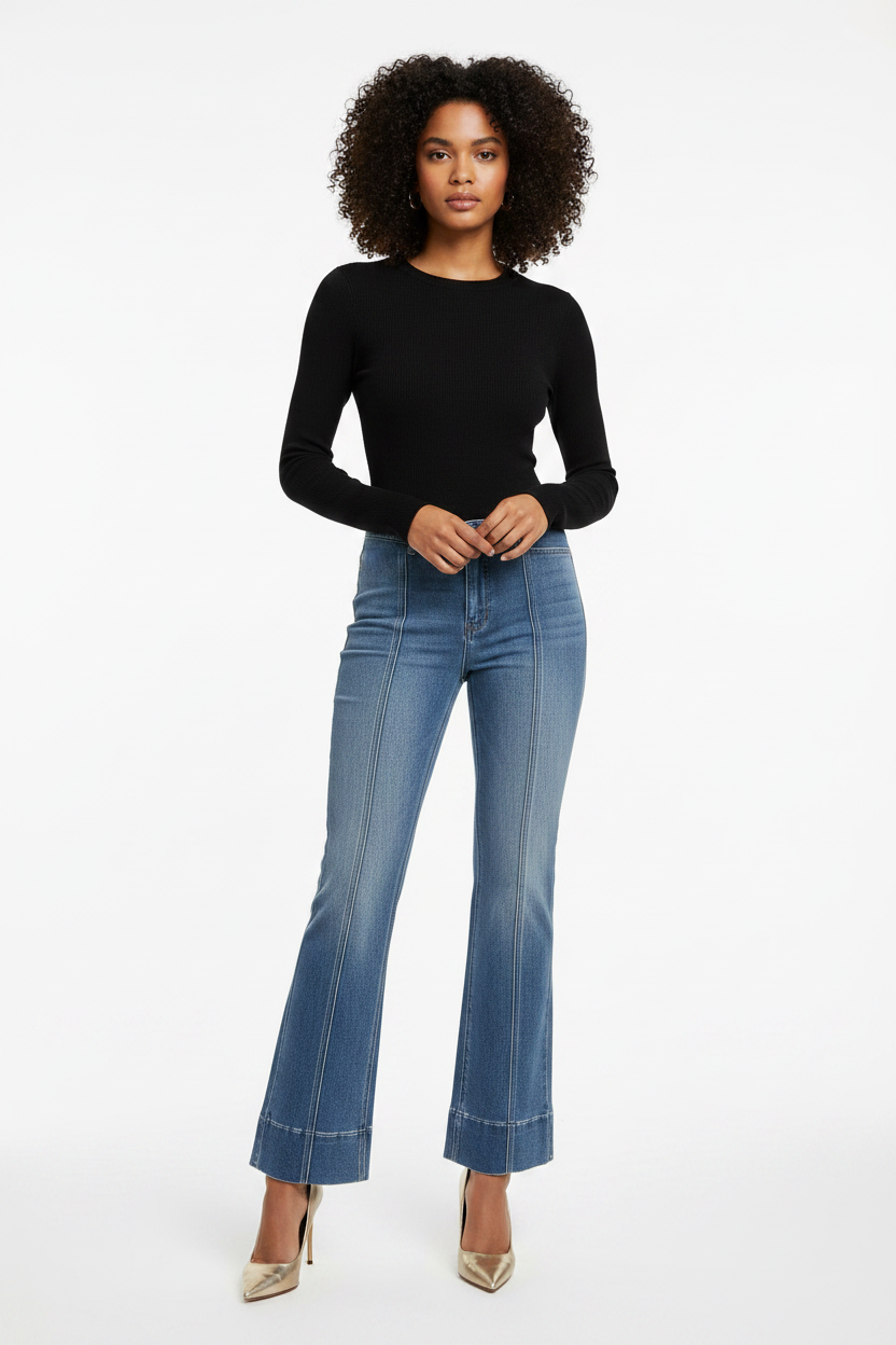 Solange Mid waist flared jeans