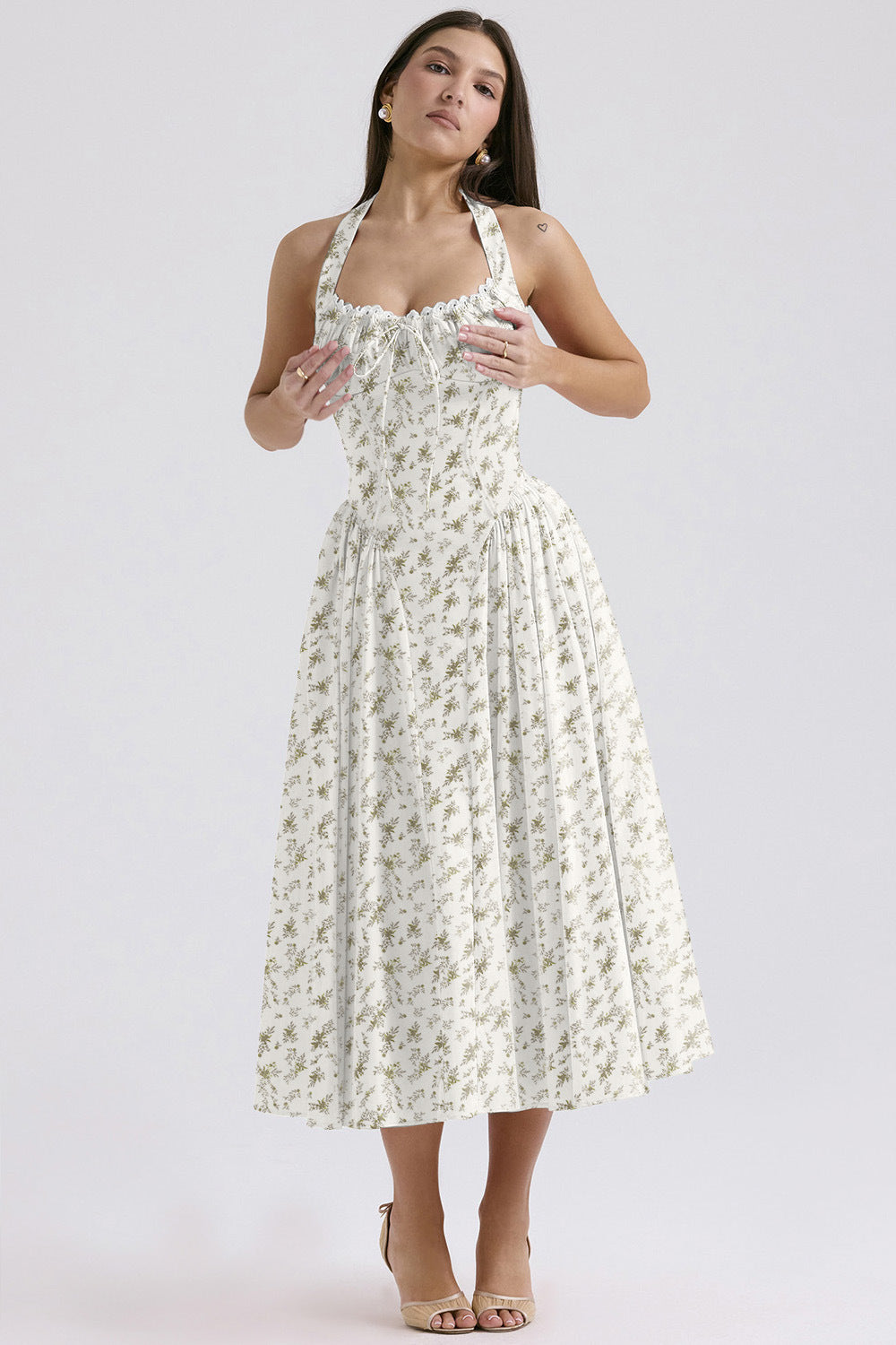 The Fleur-de-Lis  Halter Sundress