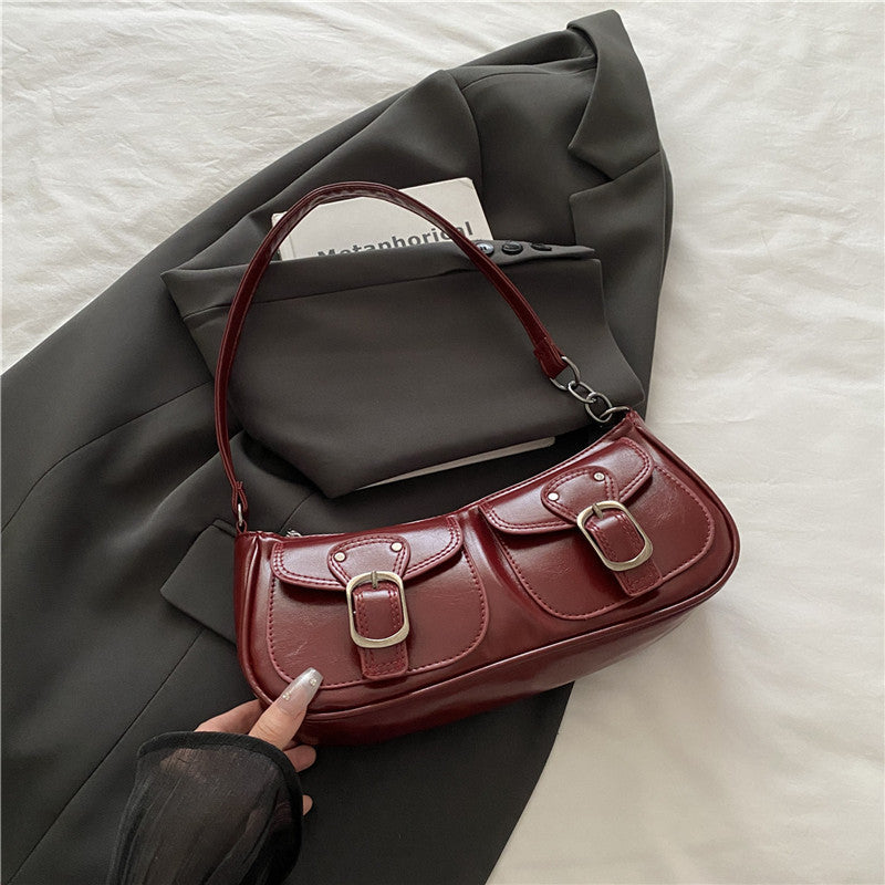 style Commute Mini Bag Simple Casual Shoulder Crossbody Square Bag Small&