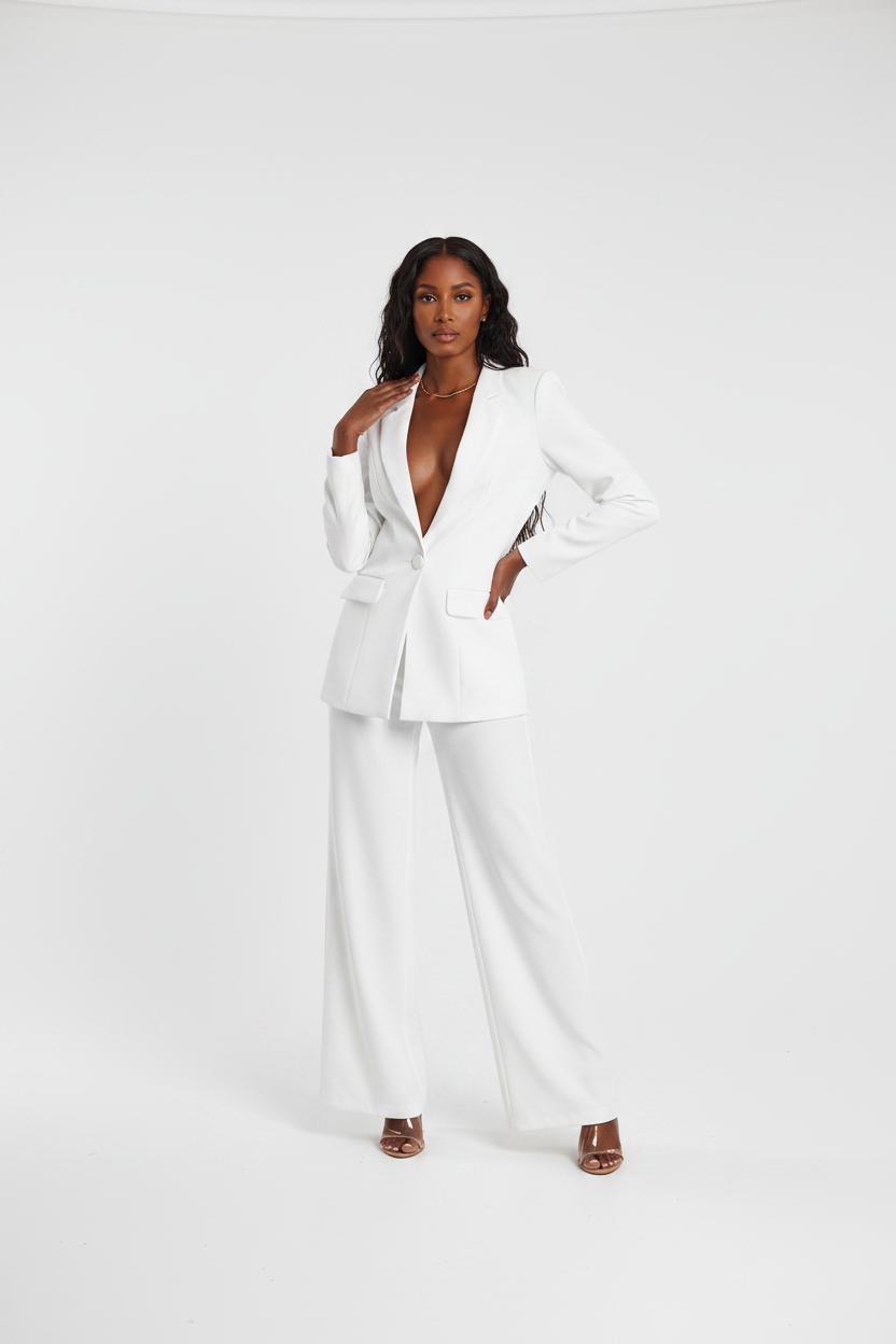 Angelina Collar Slim Fit Blazer Set