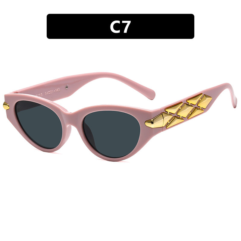 Little Muse" Luxe Winged reto Sunglasses