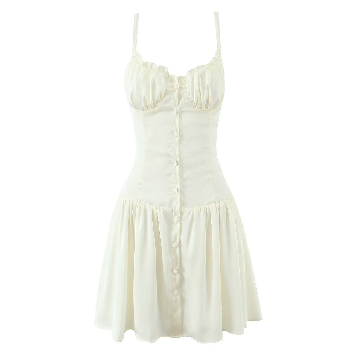 Nina lace up backless suspender dress