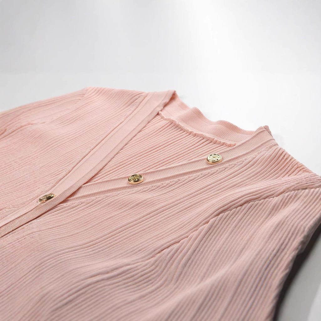 Nella Long Sleeve V-Neck Fish Tail Dress