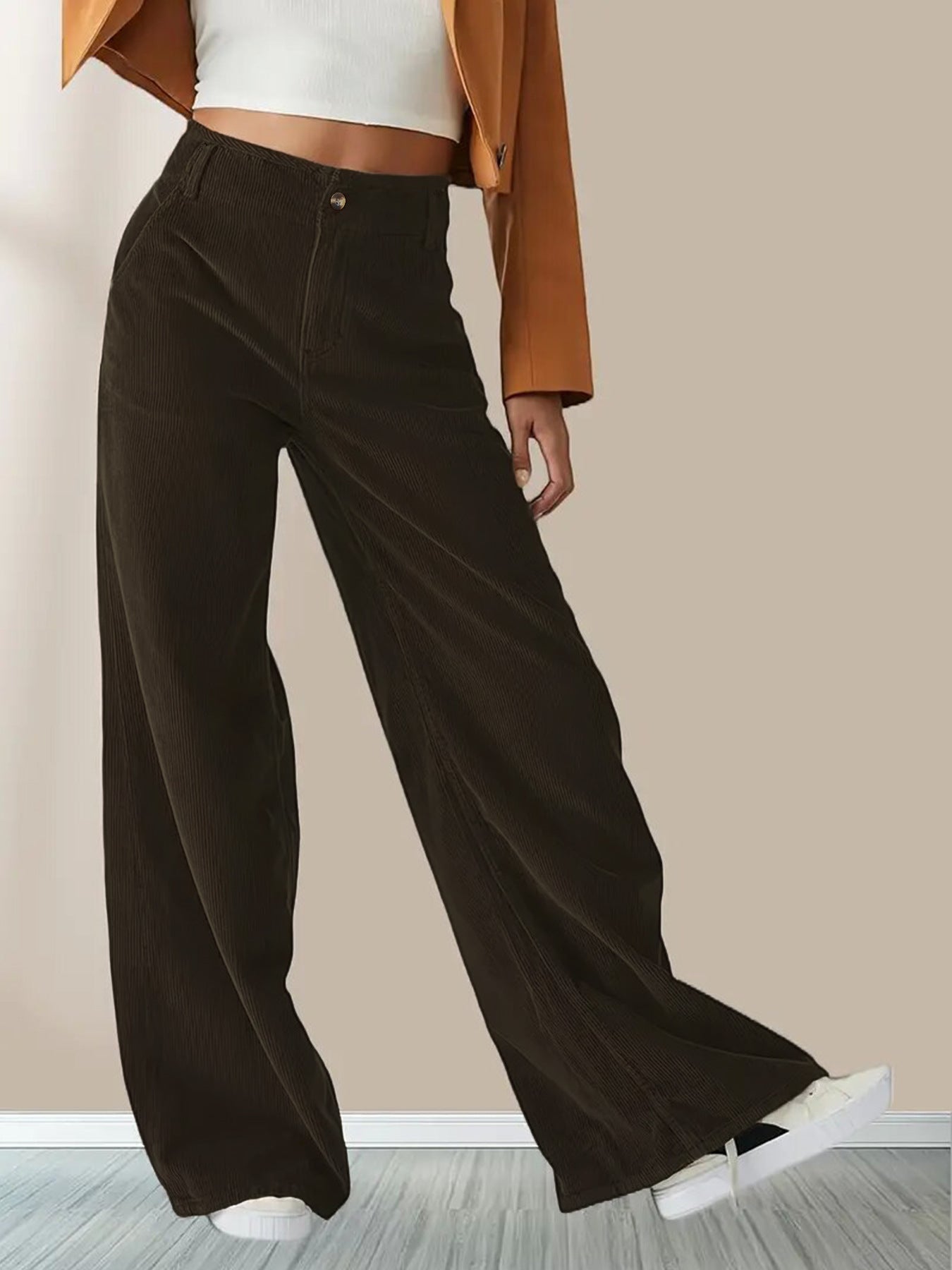 Retro Flare Corduroy Pants