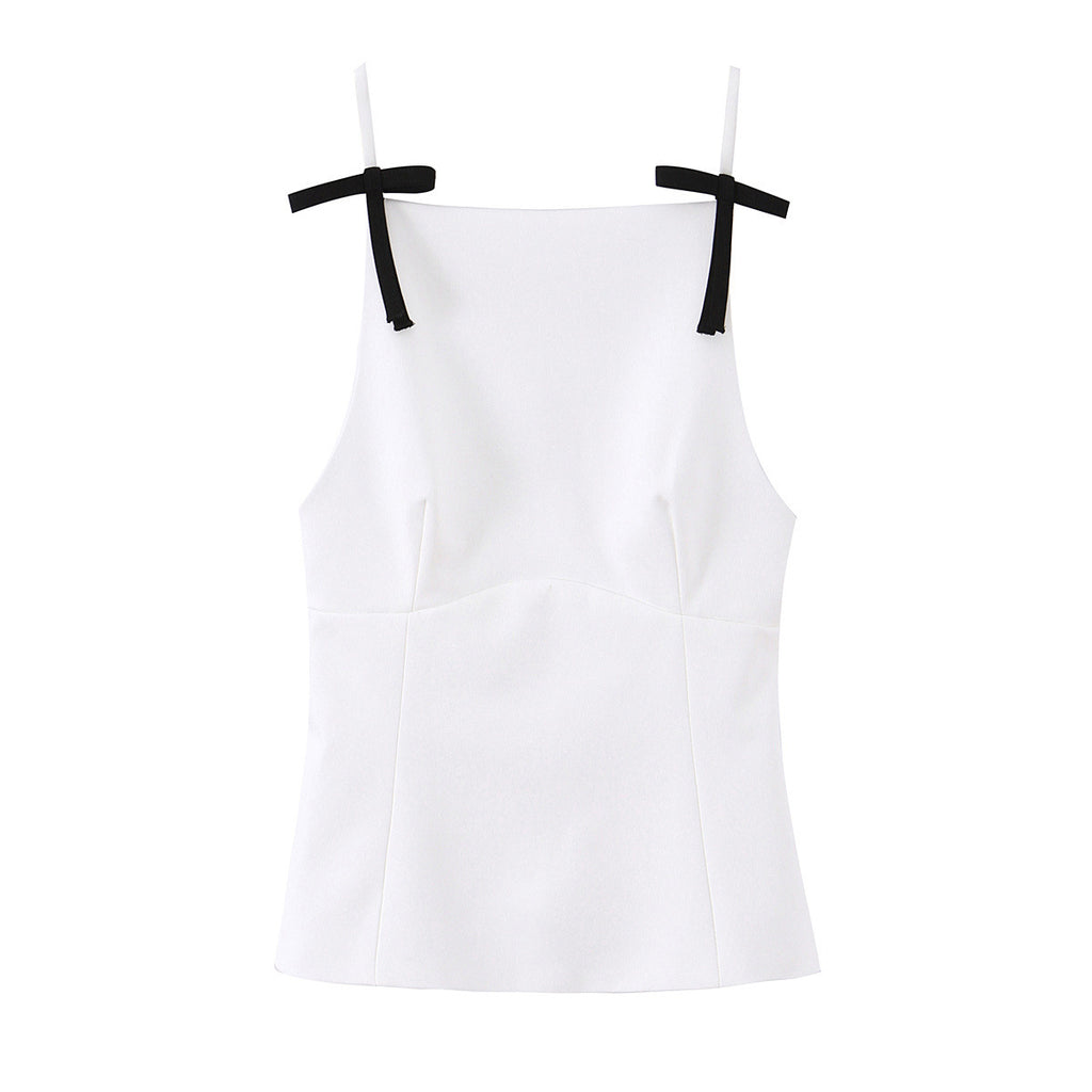 Elena Hot girl bow embellished camisole top
