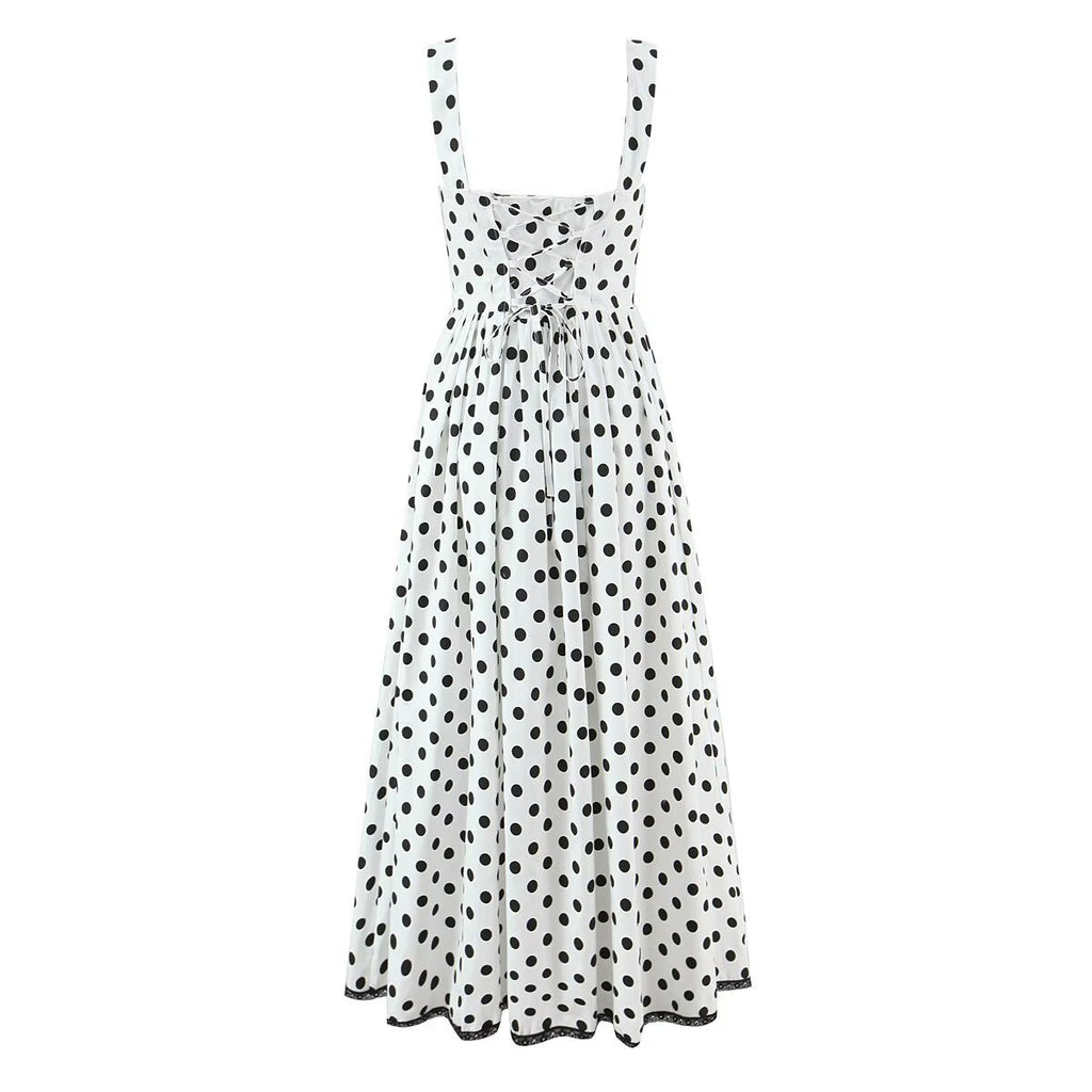 Monaco Sleeveless Lace Trim Belted A-Line Dress
