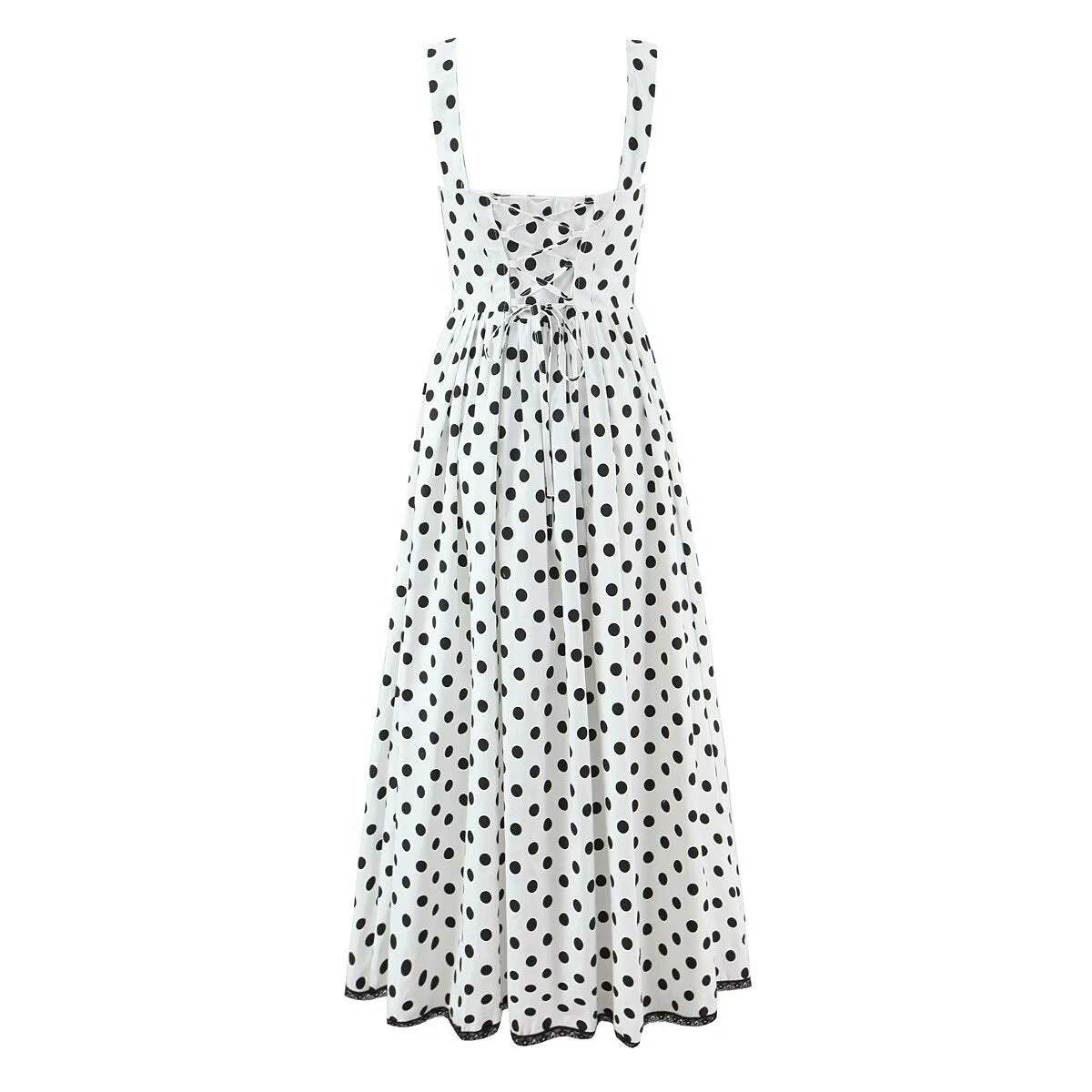Monaco Sleeveless Lace Trim Belted A-Line Dress
