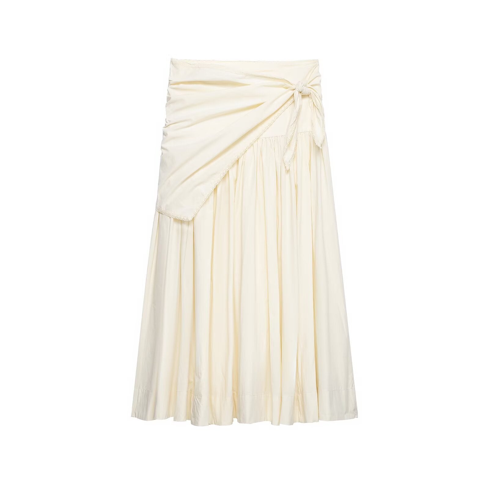 Nathalie fluffy scarf adorned with MIDI skirt