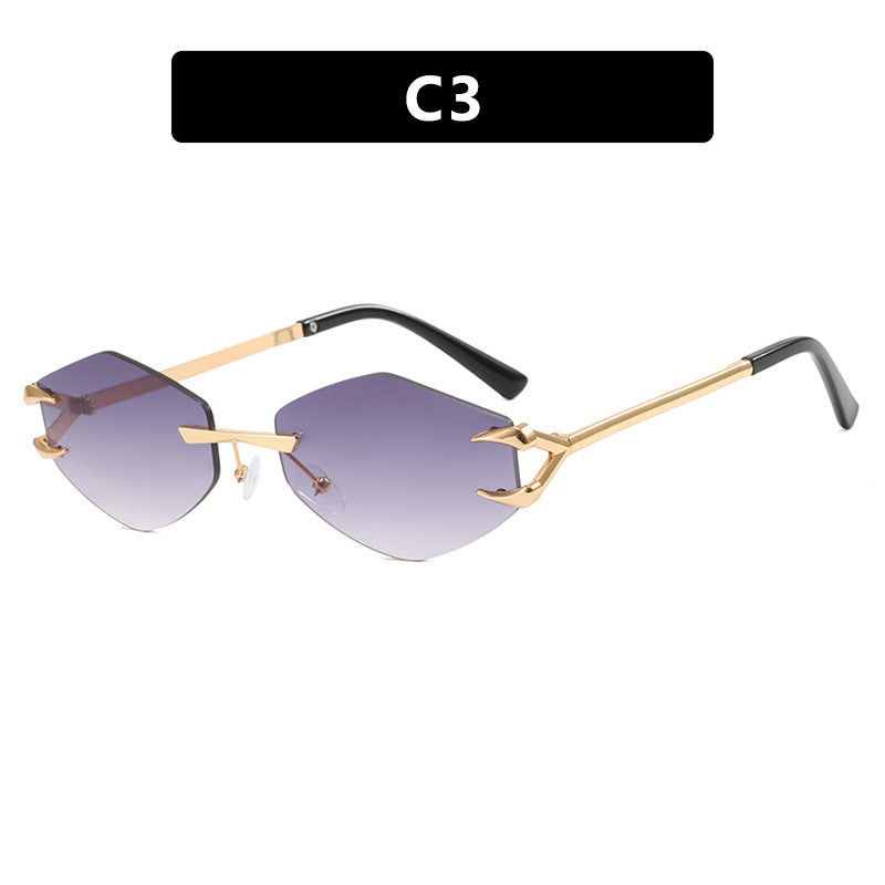 The Riviera Diamond Frameless Hook Sunglasses