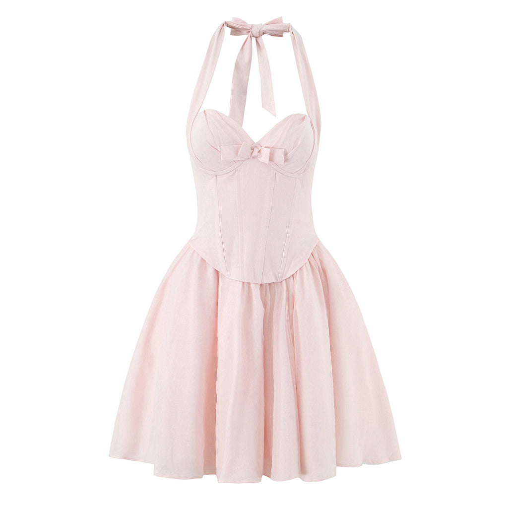 Cinderella Adjustable Boned Mesh Backless Dress