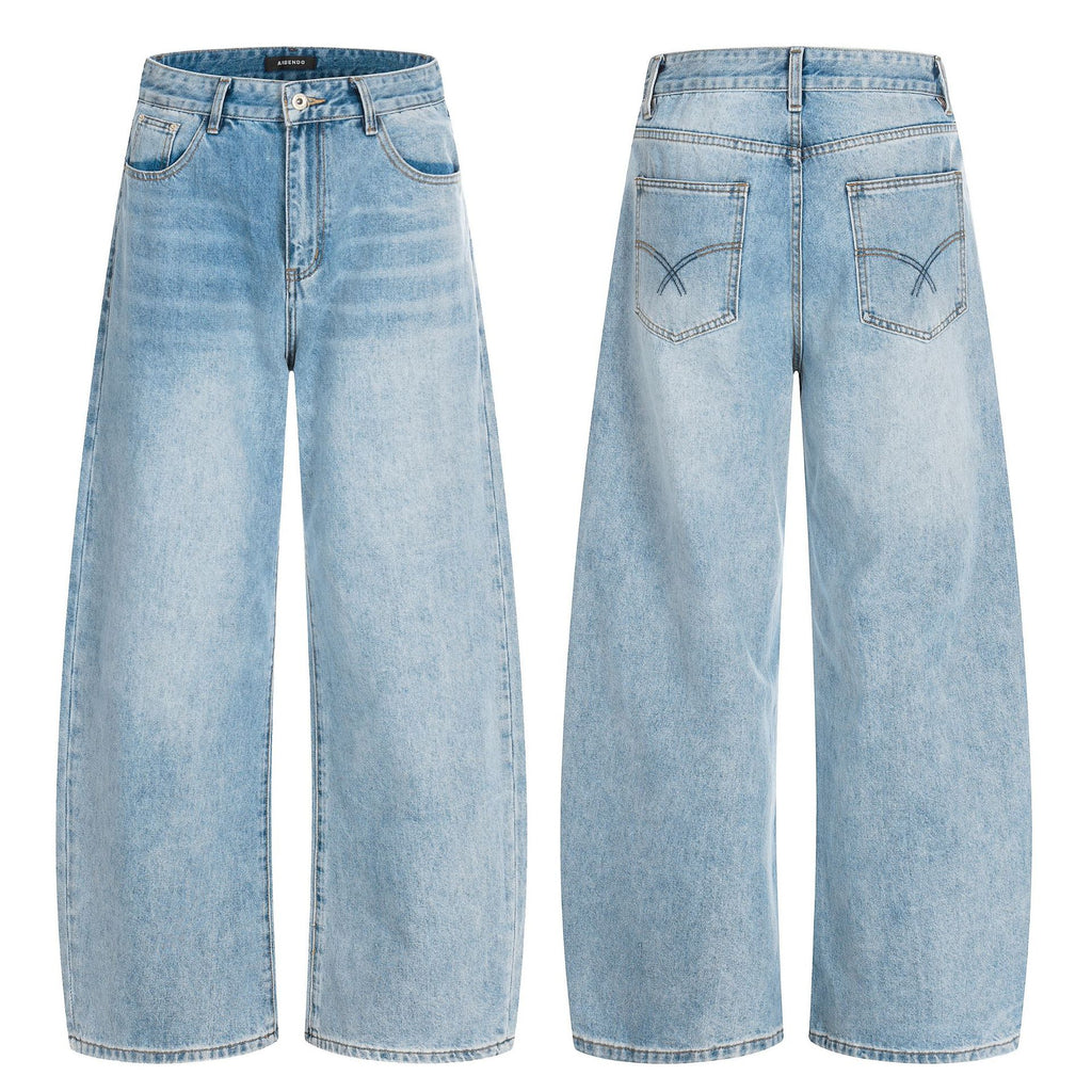 Retro 90s Baggy Jeans in Light Acid Wash