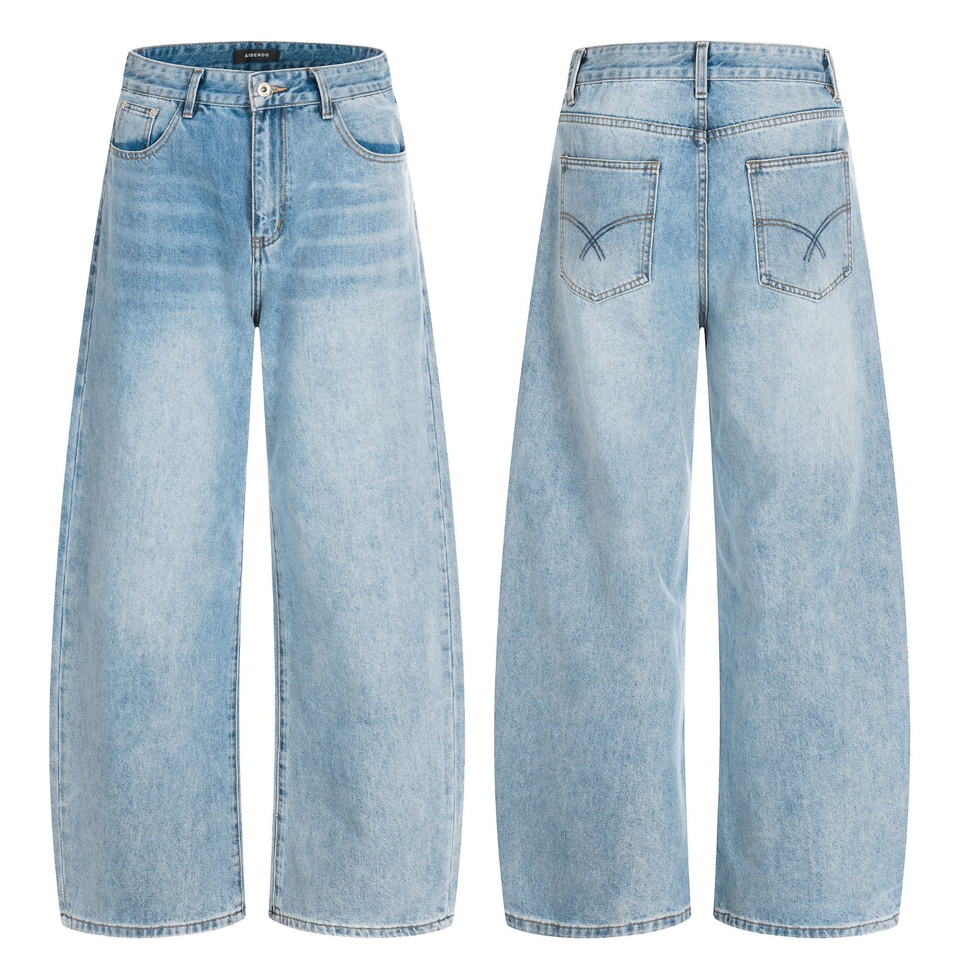 Retro 90s Baggy Jeans in Light Acid Wash