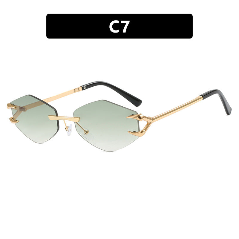The Riviera Diamond Frameless Hook Sunglasses