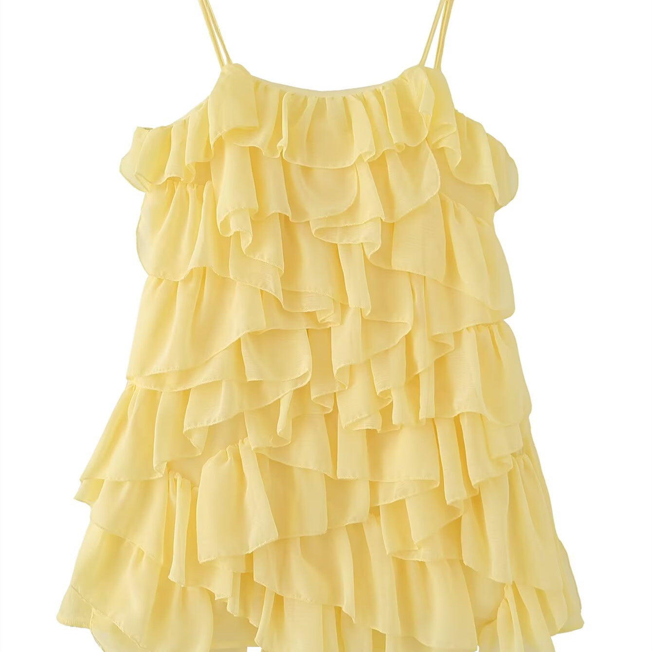 Spicy girl multi-layer top with suspender and cake skirt