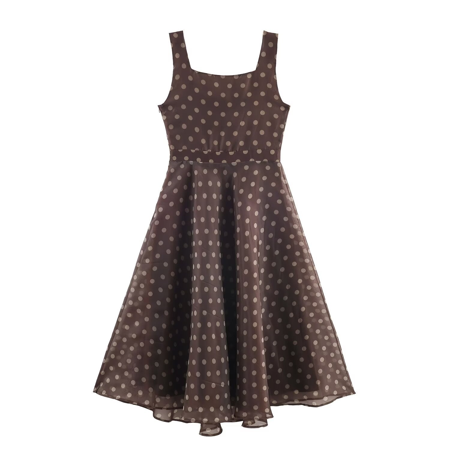 Polka dot camisole dress for women