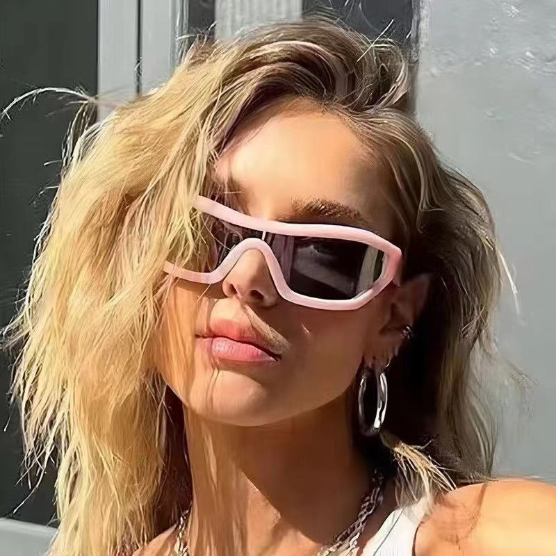 Conjoined Y2K Sunglasses Narrow Frame