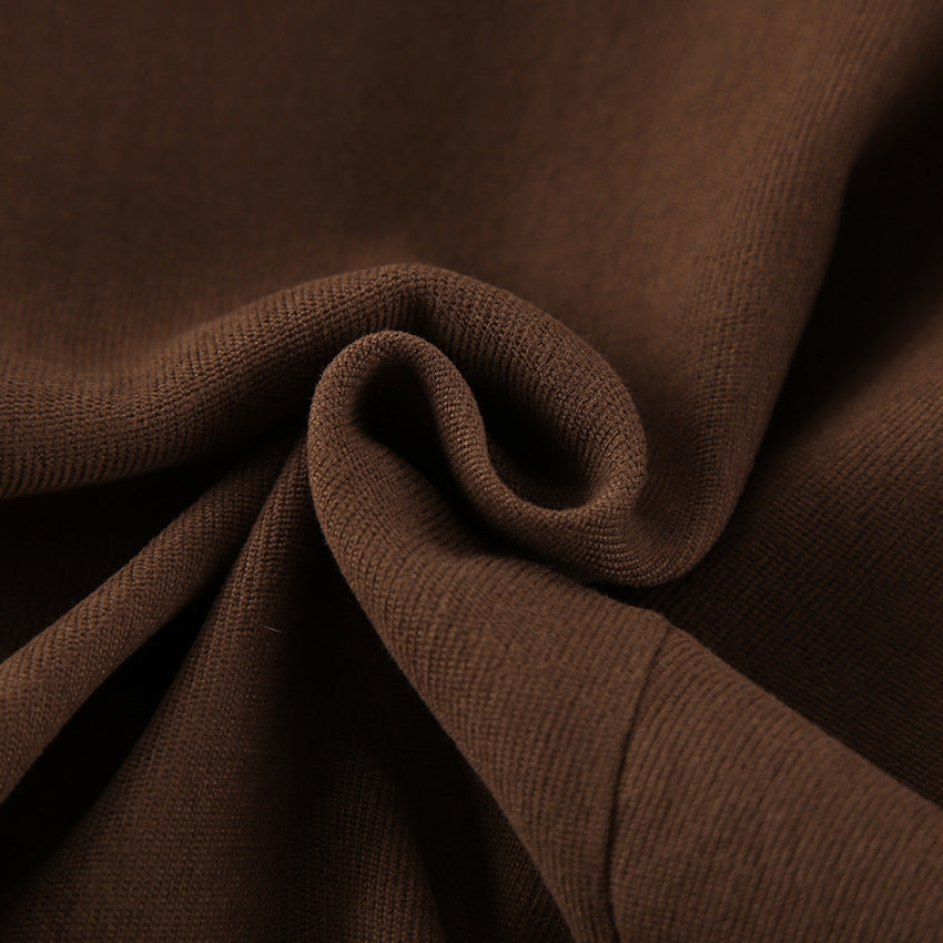 Vintage Brown Wool Suit Set for Women, Retro Blazer and Short Skirt Two-Piece Set, Elegant Style