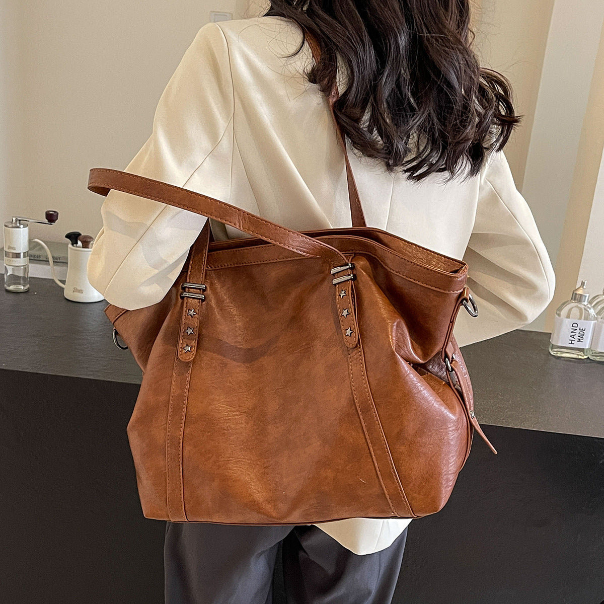 Kenya Large Capacity,Leather Crossbody Bag