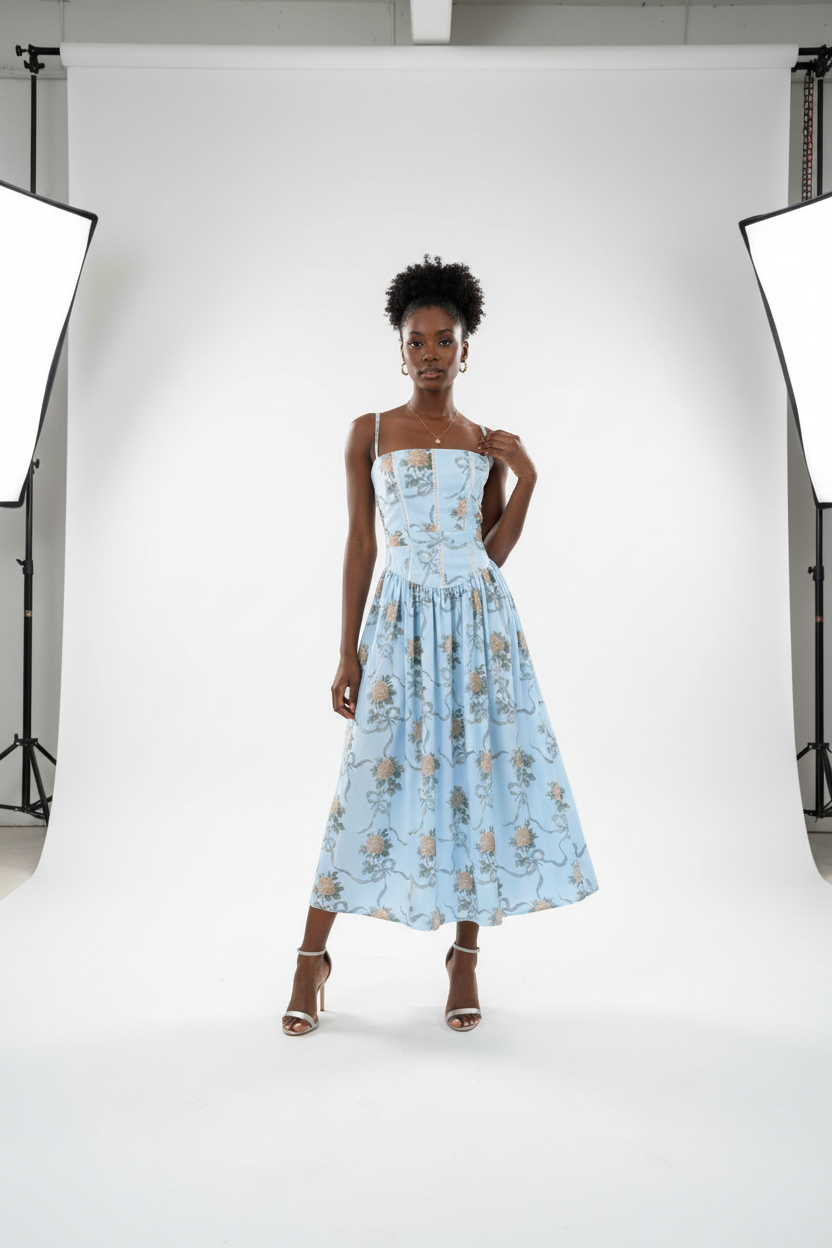 The floral  Versatile Lace Spliced Dress