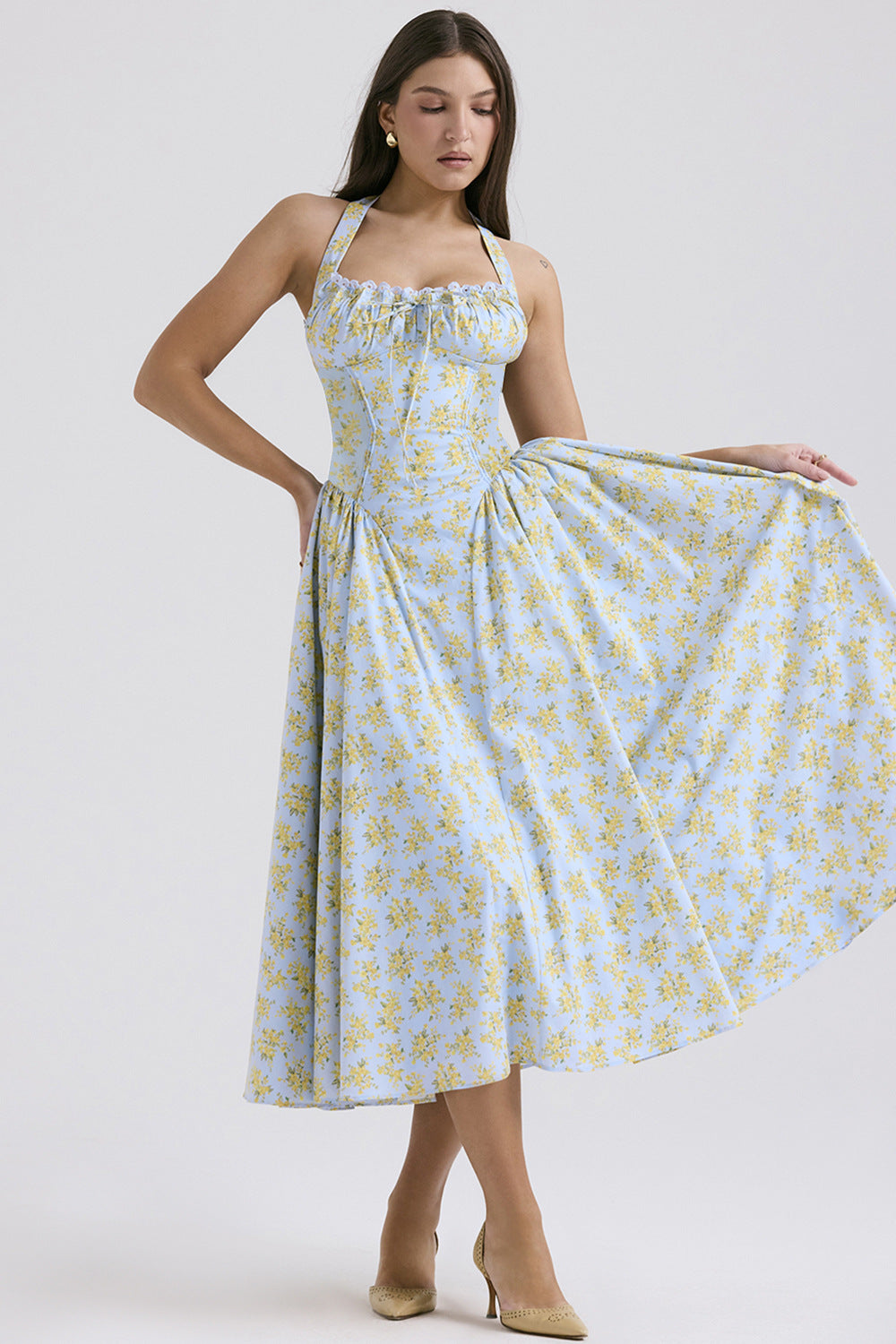 The Fleur-de-Lis  Halter Sundress