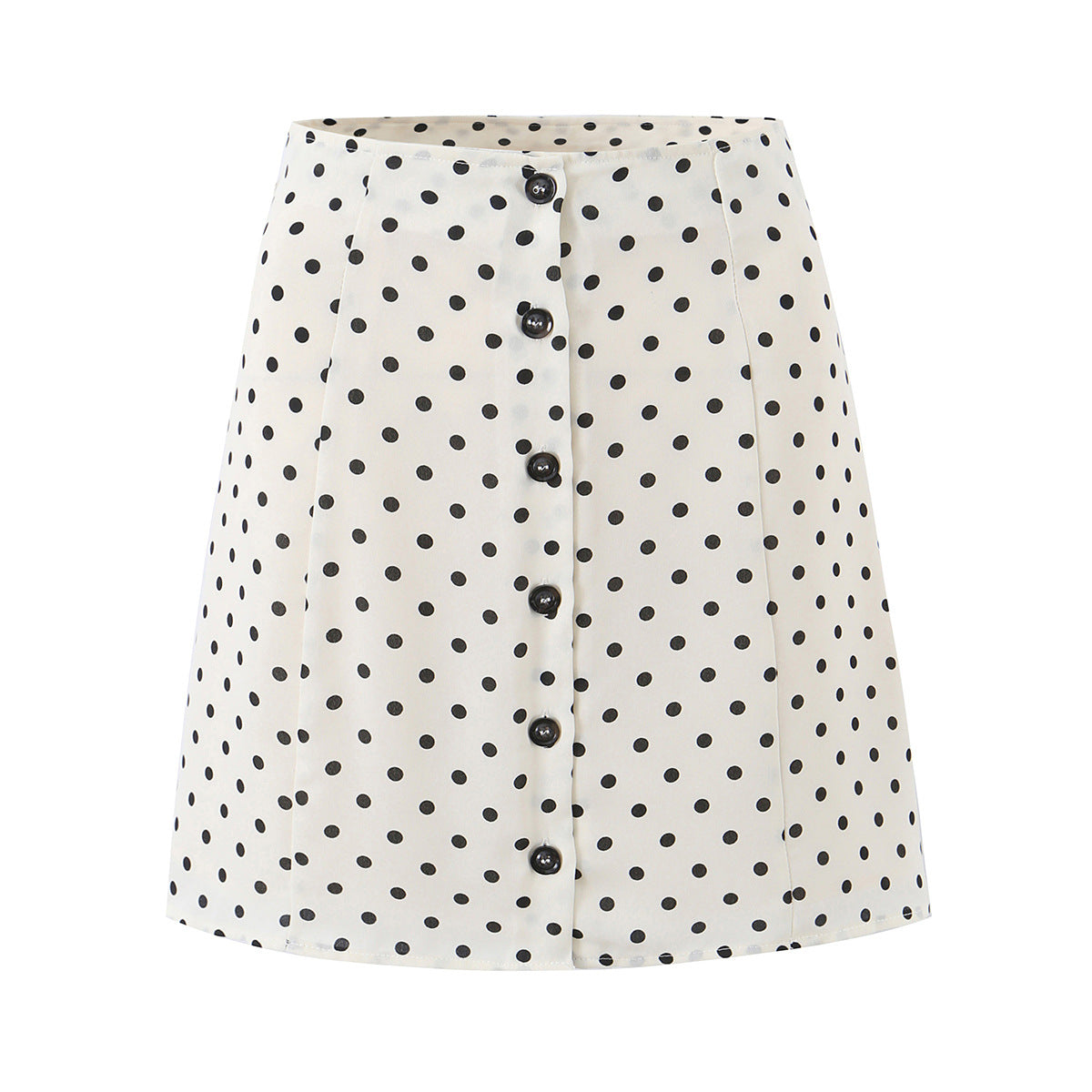 Polka dot hip wrap skirt