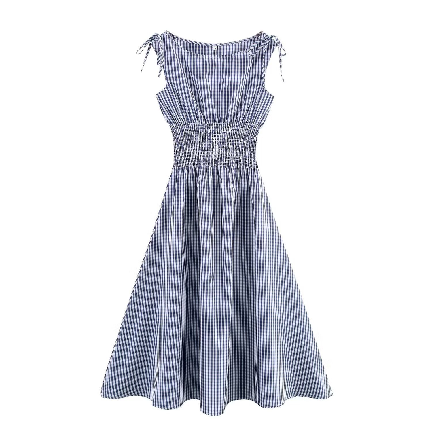 The Gingham Smock Bodice A-Line Sundress.