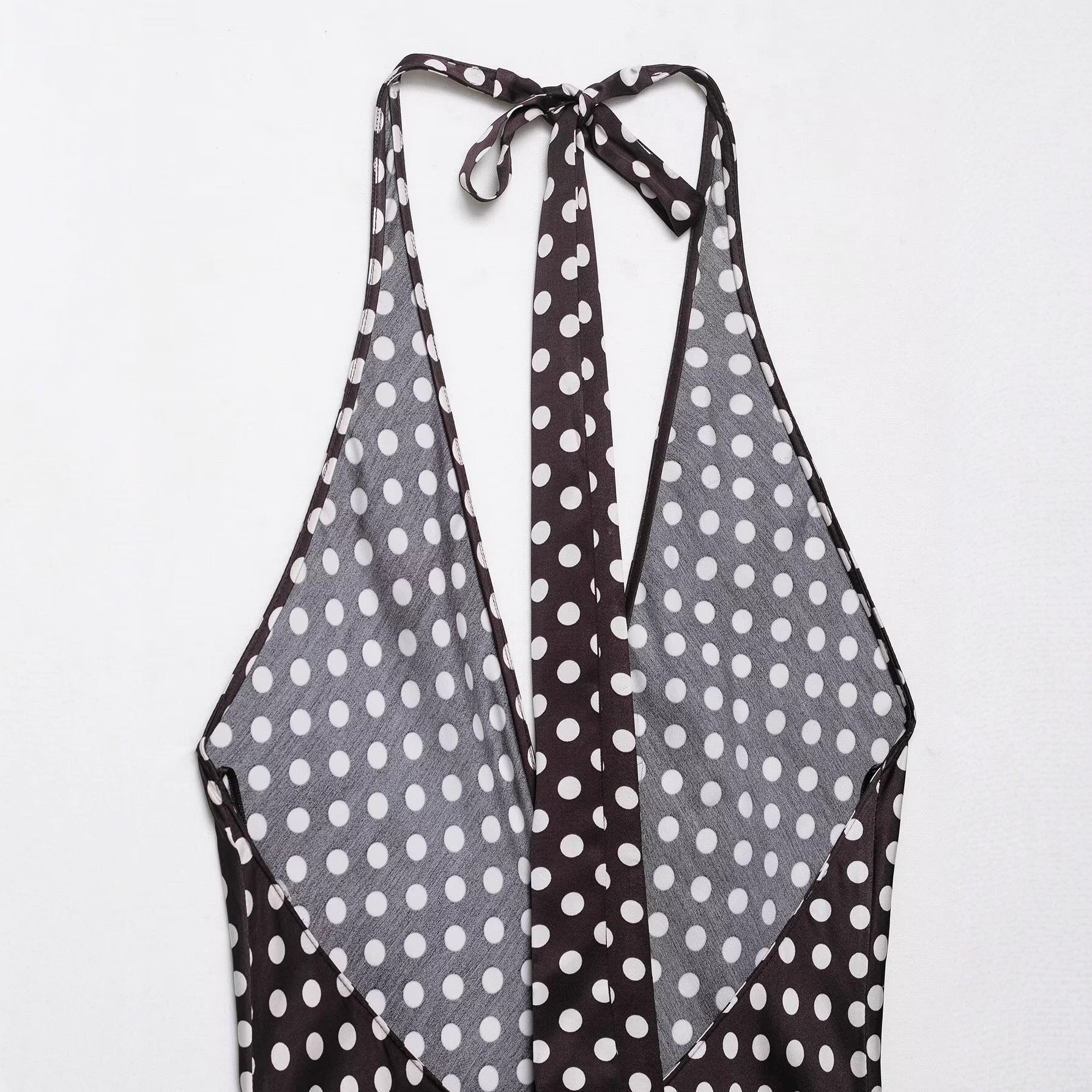 Alice Polka dot halter neck dress